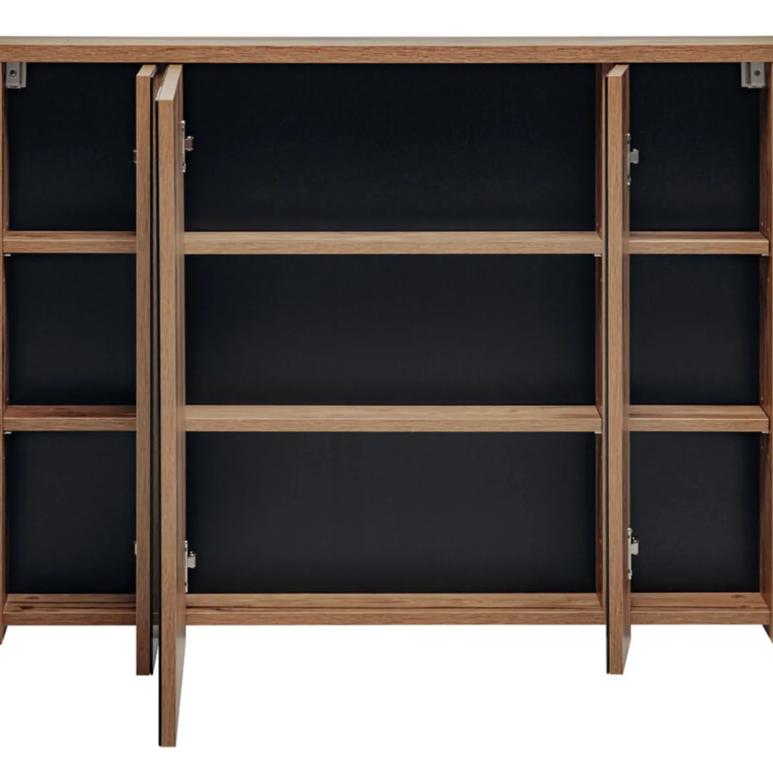 Specchio mobile contenitore 100x75cm 3 ante rovere Stony