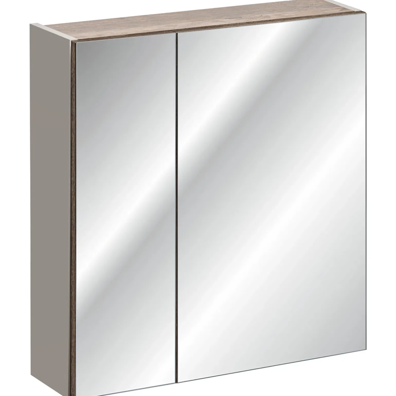 Specchio mobile contenitore 60x65cm grigio Serif