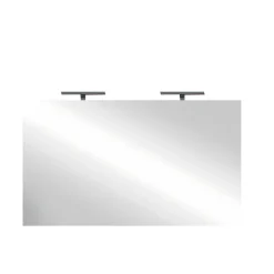 Specchio 120x75cm moderno con due LED vetro Premier