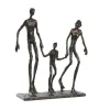 Statua da tavolo Famiglia design 26x33cm effetto rame Serio