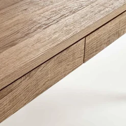 Tavolino da salotto con cassetti 120x55cm noce acciaio nero Yonok