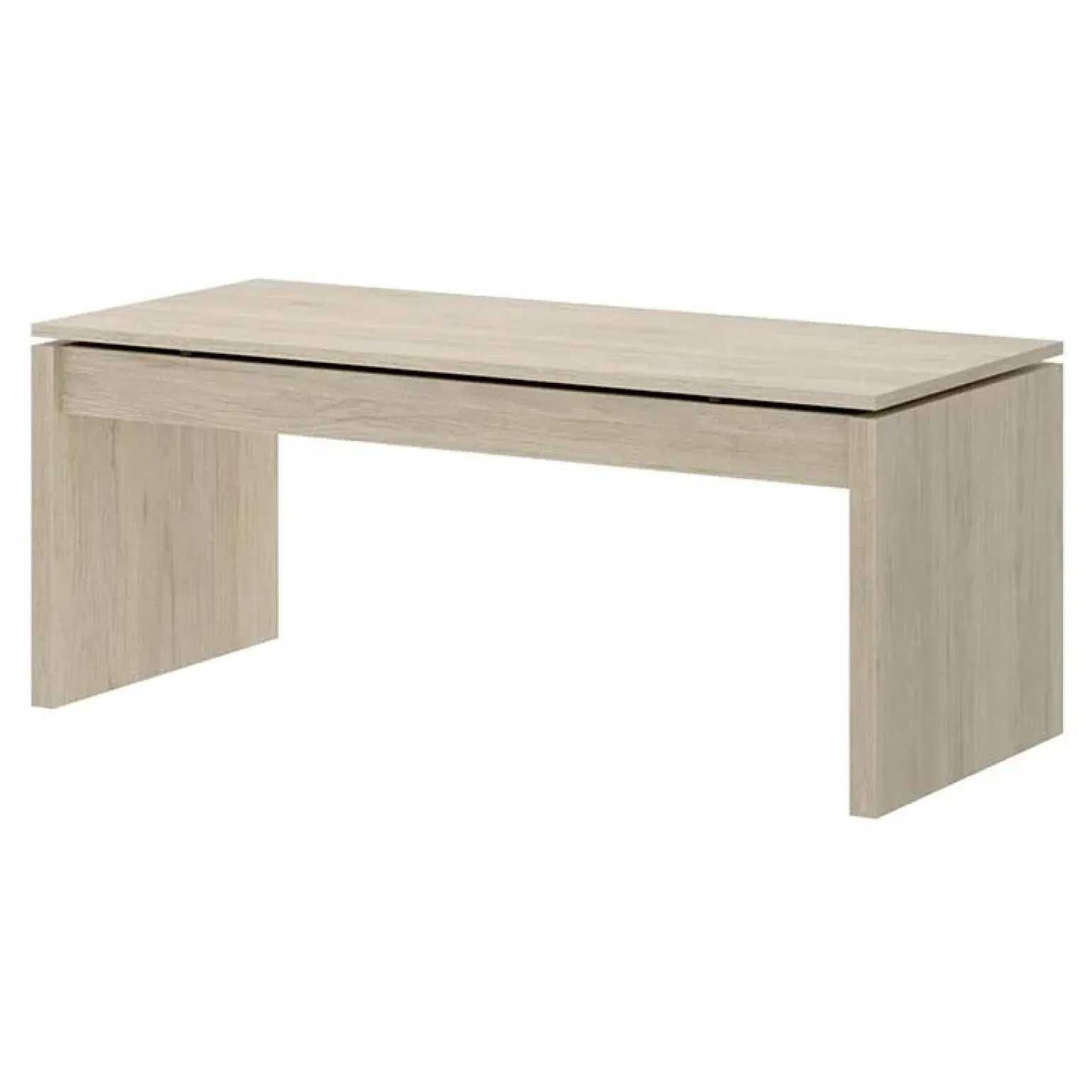 Tavolino da salotto contenitore 102x50cm elevabile moderno rovere Paris