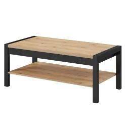 Tavolino da salotto design 120x48cm quercia nero opaco Neive