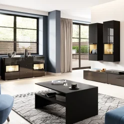 Tavolino da salotto design 100x45cm nero Emotion Gihome®