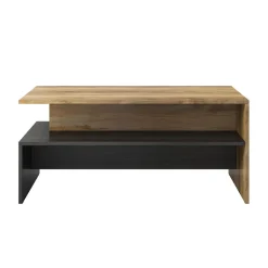 Tavolino da salotto design 100x45cm noce antico nero frassinato Emotion Gihome®
