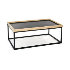 Tavolino da salotto industrial 100x60cm rovere nero Tammy