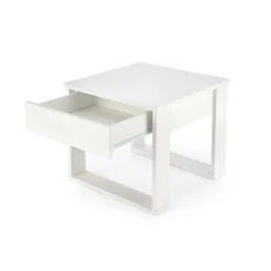 Tavolino da salotto moderno 60x52cm bianco Libano