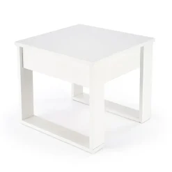 Tavolino da salotto moderno 60x52cm bianco Libano