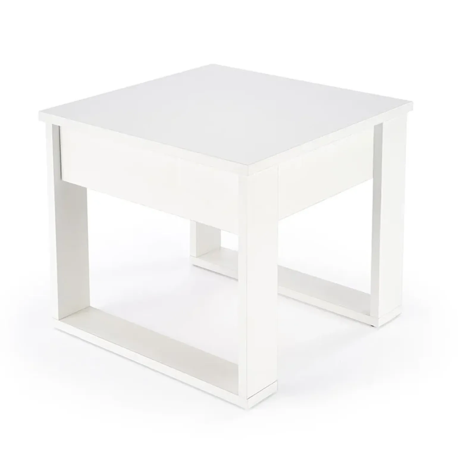 Tavolino da salotto moderno 60x52cm bianco Libano