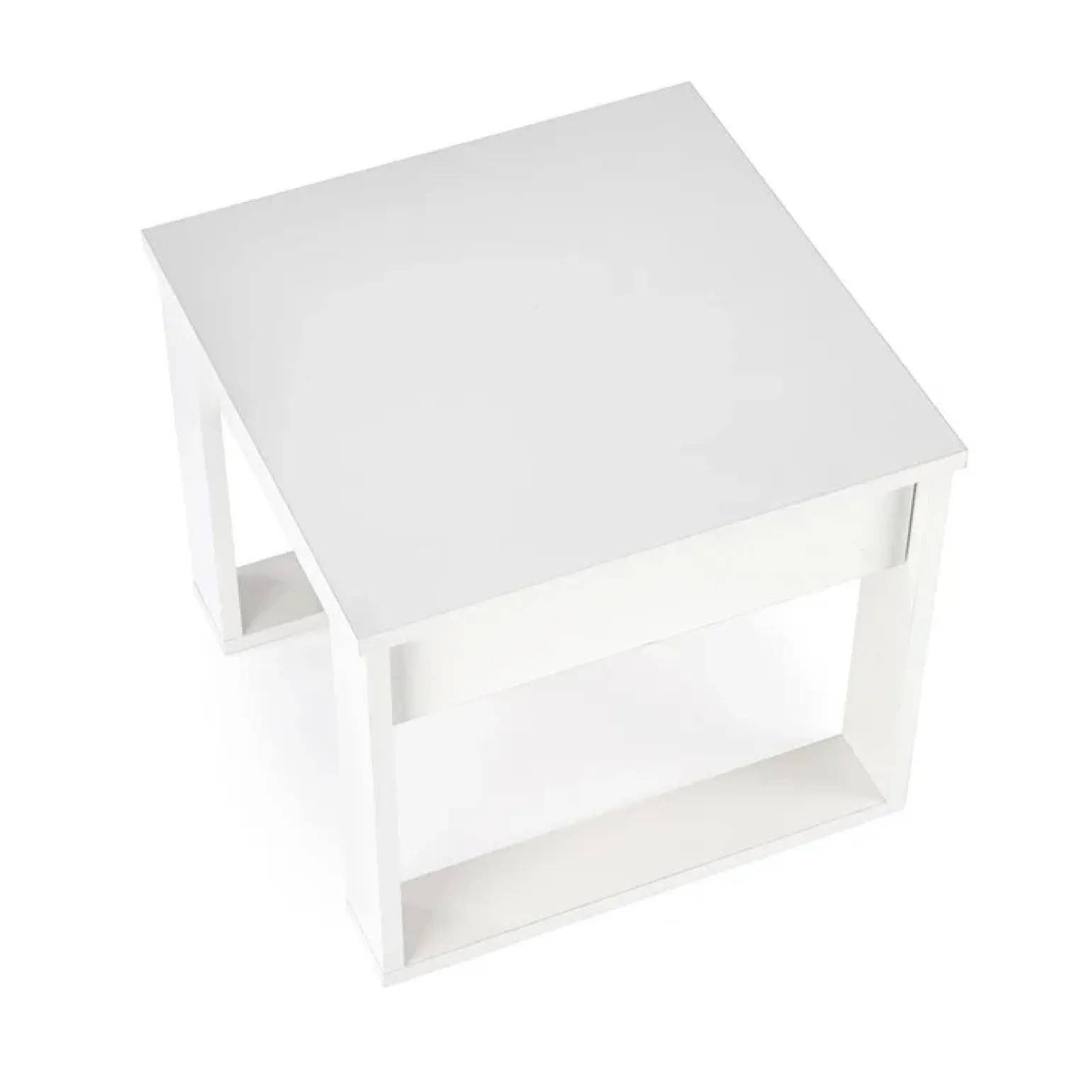 Tavolino da salotto moderno 60x52cm bianco Libano