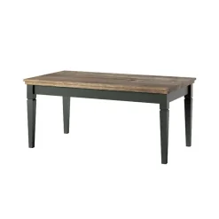 Tavolino da salotto moderno 110x50cm verde scuro quercia Texel