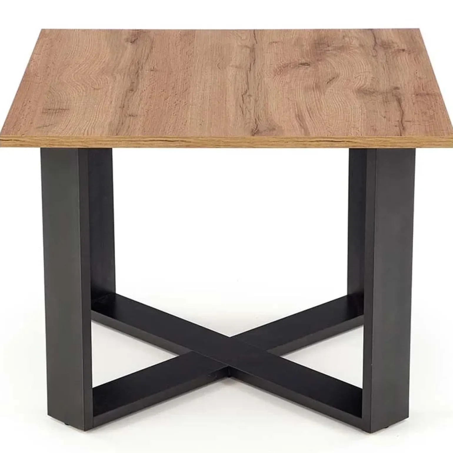 Tavolino da salotto moderno design 67x67cm rovere nodato nero Kobe