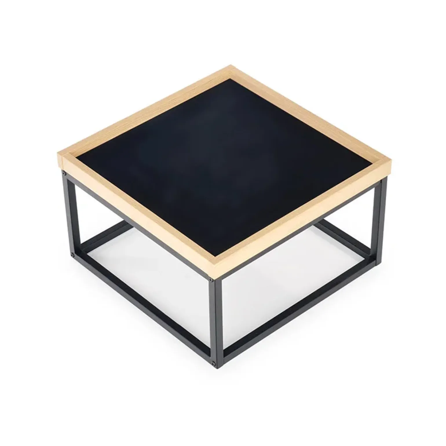 Tavolino da salotto quadrato 53x30cm rovere nero Algeria