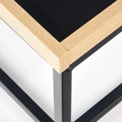 Tavolino da salotto quadrato 53x30cm rovere nero Algeria