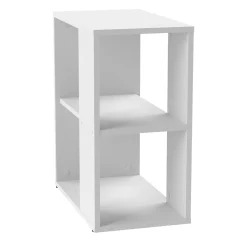 Tavolino da salotto 52x30cm con libreria bianco Enea
