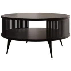 Tavolino da salotto 75x75cm design moderno nero Valeris