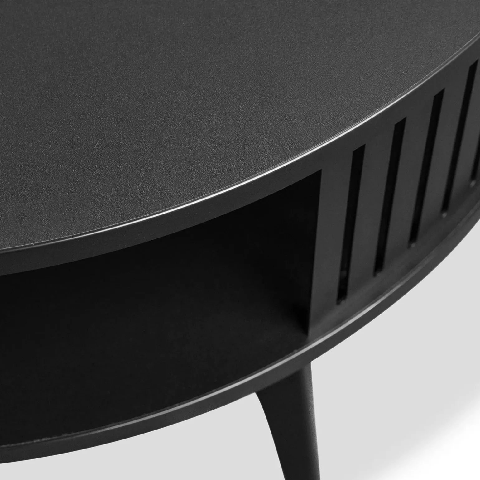 Tavolino da salotto 75x75cm design moderno nero Valeris
