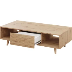 Tavolino da salotto 120x60cm design cannettato rovere Branch