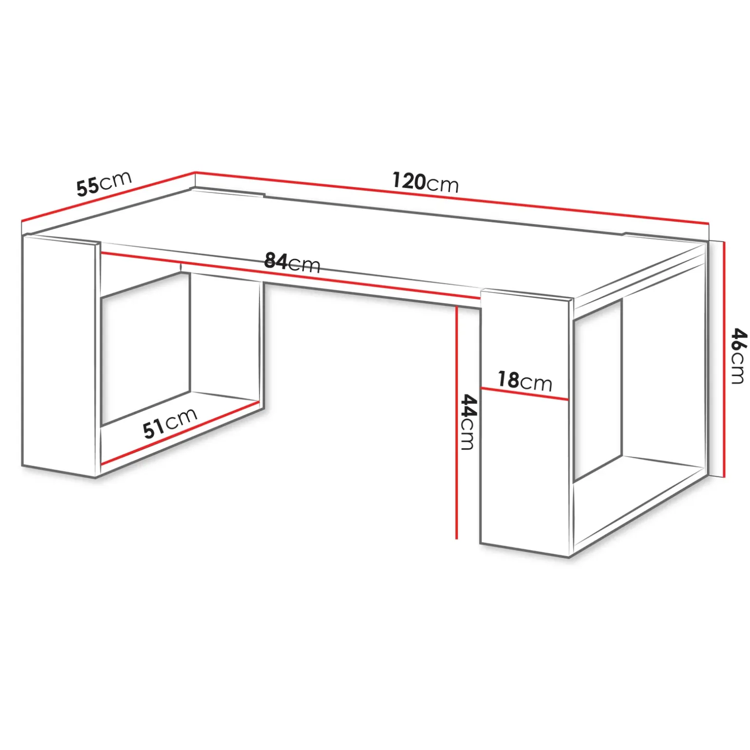 Tavolino da salotto 120x55cm moderno rovere antracite Tampere