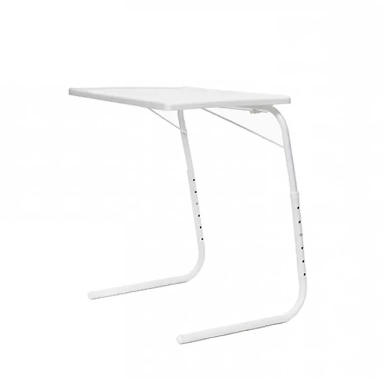 Tavolino pieghevole multiposizione 53x70cm metallo bianco Giga