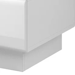 Tavolino salotto con cassetti 110x60cm bianco lucido rovere Tahiti