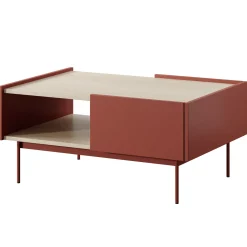 Tavolino salotto 97x65cm design moderno rosso Passion