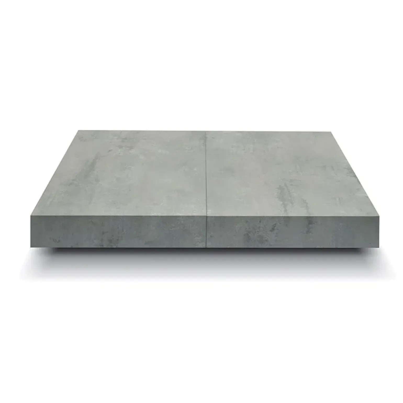 Tavolino 55x55 cm da salotto grigio cemento metallo Blade