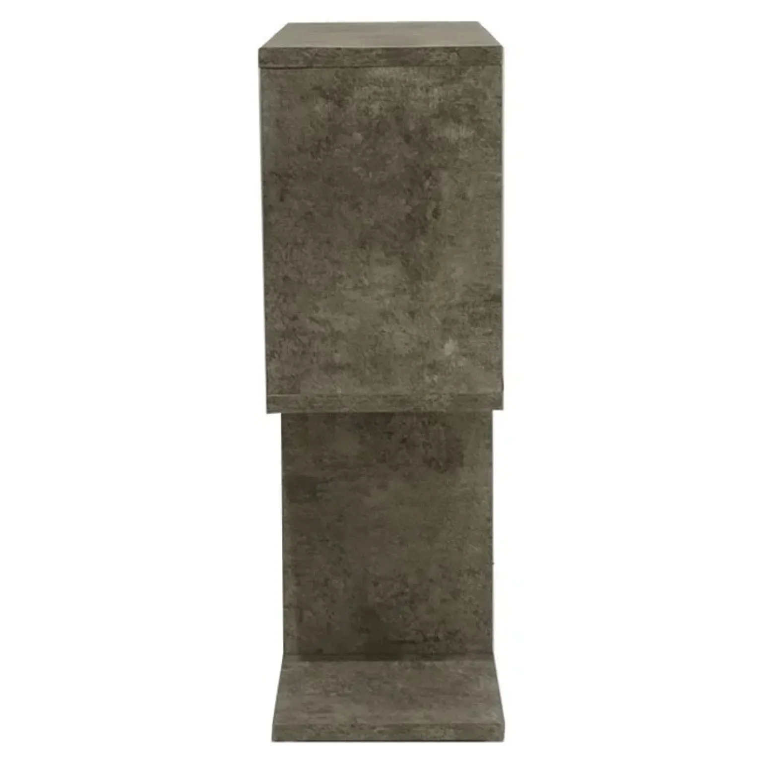 Tavolino 60x60cm da salotto con libreria design grigio antico Priocca