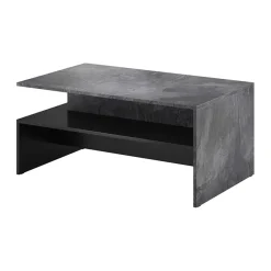 Tavolino 100x45cm da salotto design ossido e nero Emotion Gihome®
