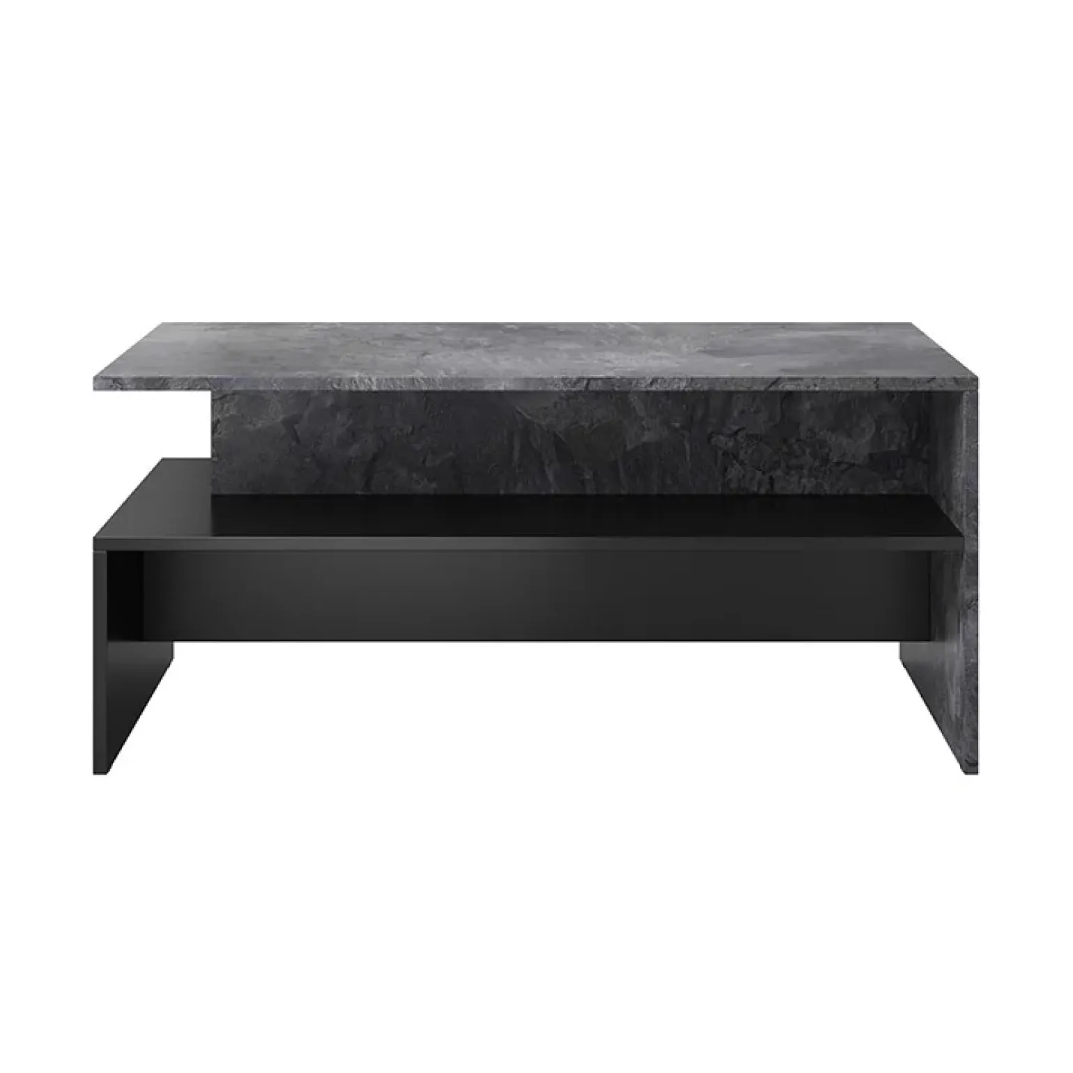Tavolino 100x45cm da salotto design ossido e nero Emotion Gihome®