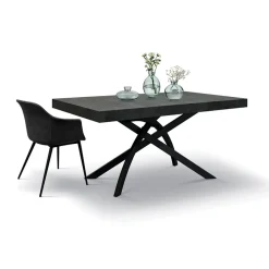 Tavolo 140/220 cm allungabile acciaio ossidato metallo Otab