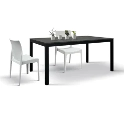Tavolo 140/200 cm allungabile acciaio ossido metallo Alanda