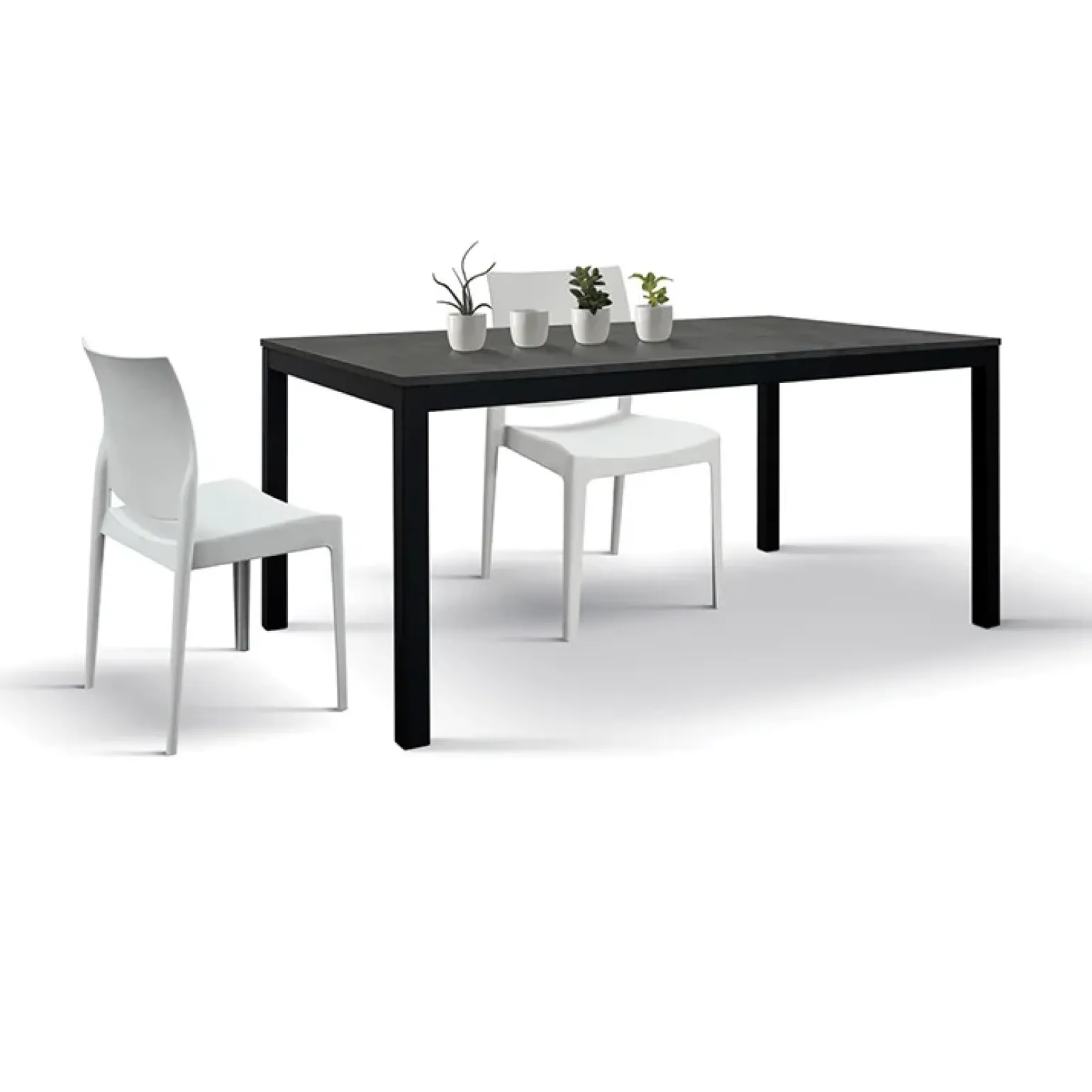 Tavolo 140/200 cm allungabile acciaio ossido metallo Alanda