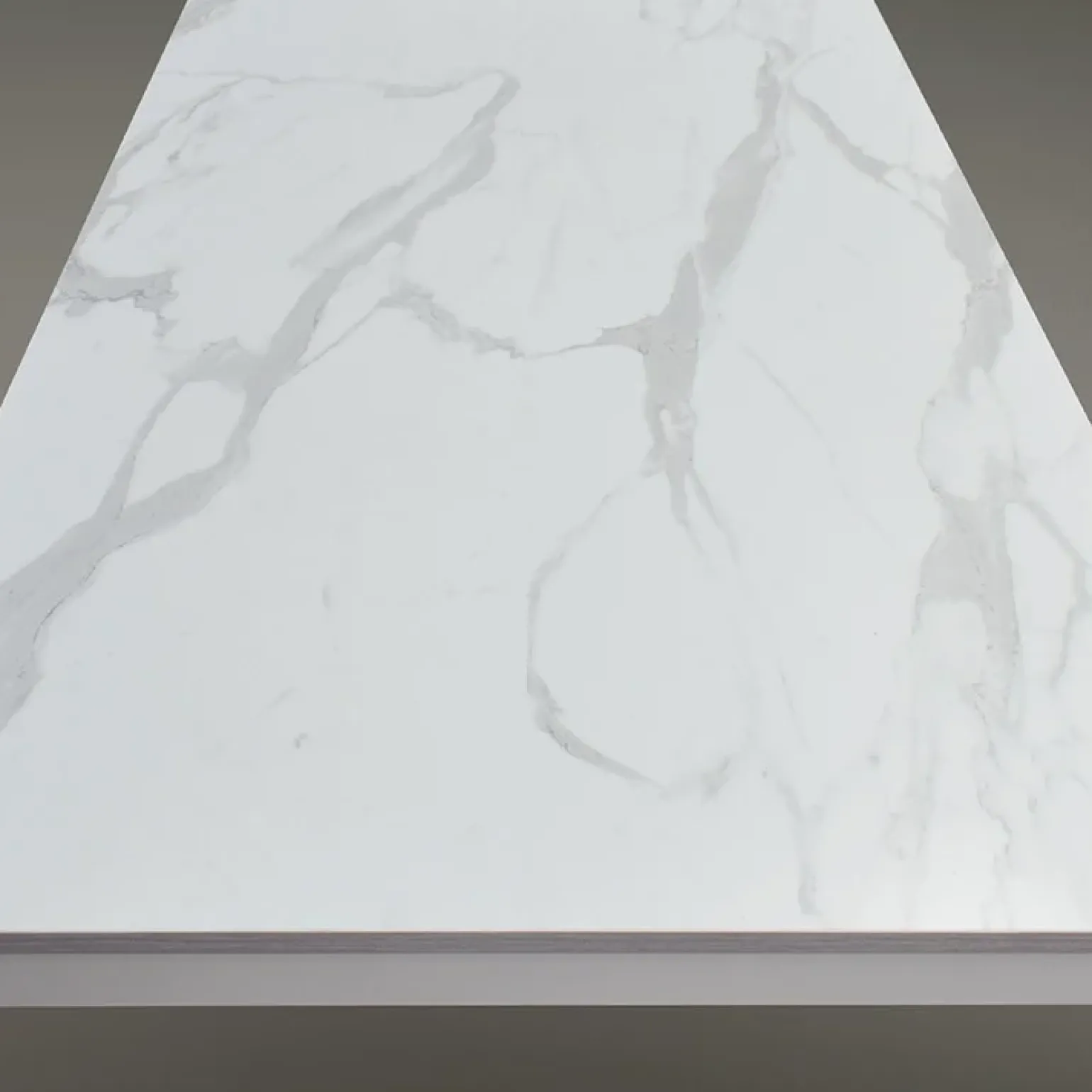 Tavolo 120/170 cm allungabile effetto marmo bianco metallo bianco Larkin