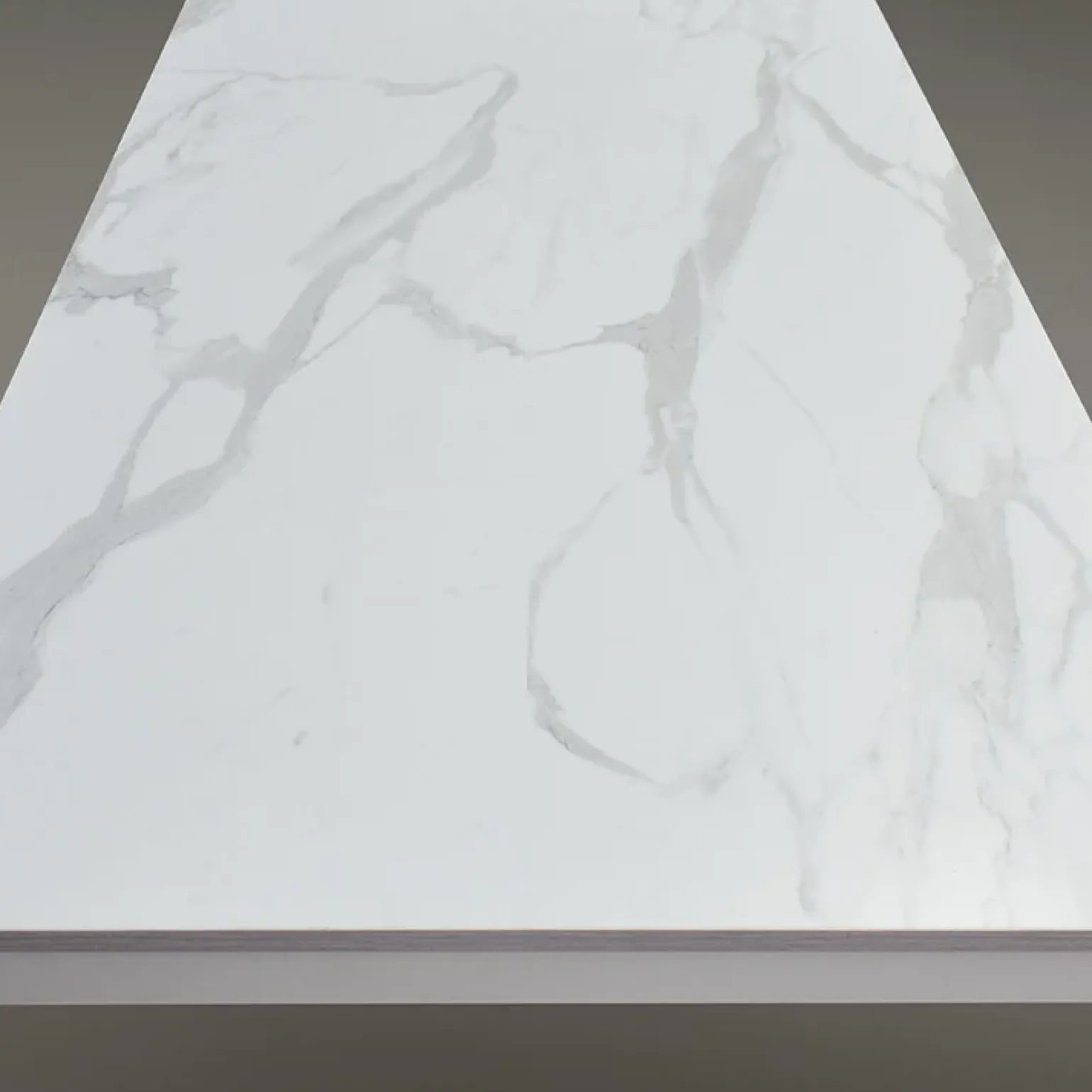 Tavolo 160/220 cm allungabile effetto marmo bianco metallo bianco Larkin