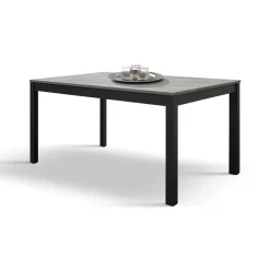 Tavolo 110/160 cm allungabile grigio cemento metallo Arex