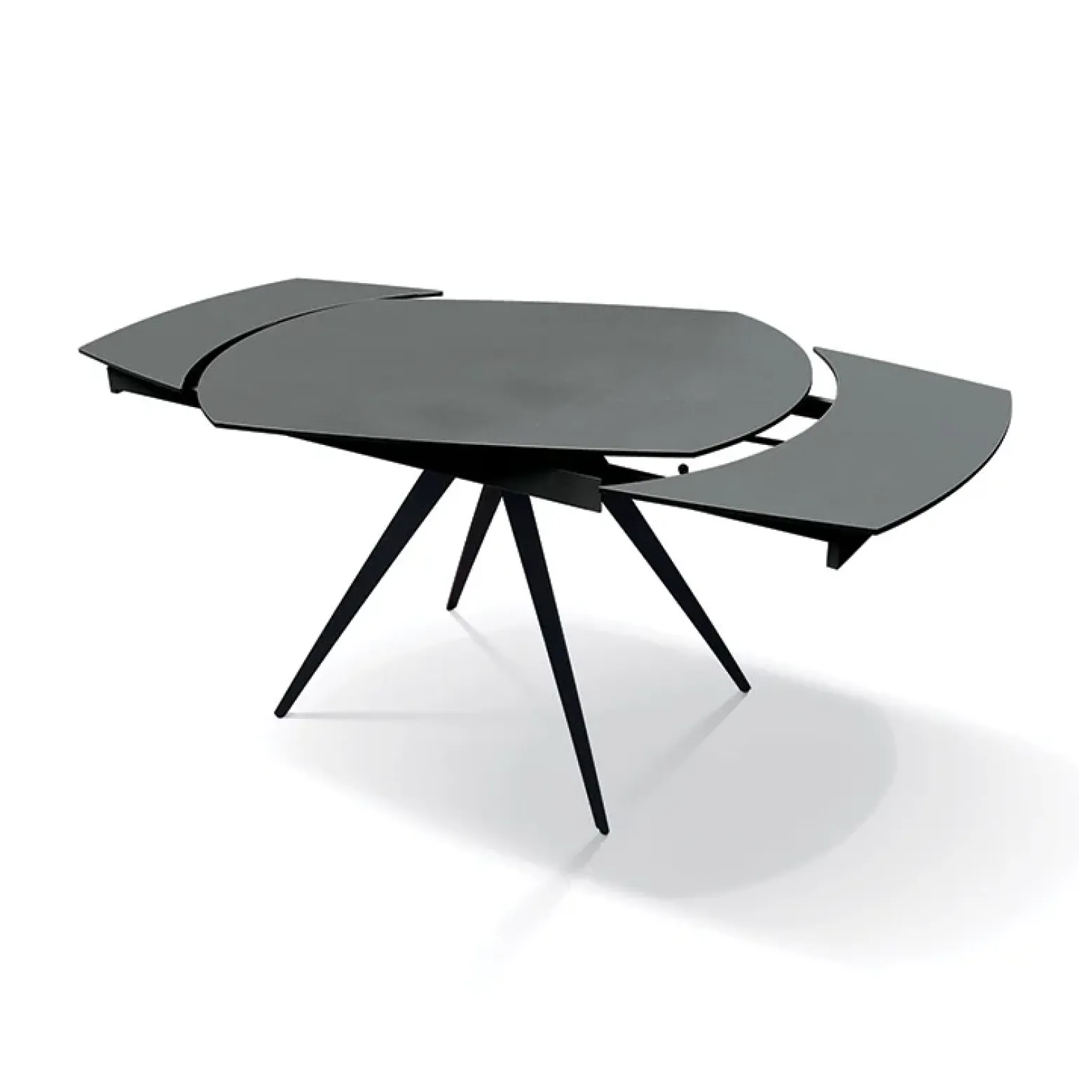 Tavolo 120/180 cm allungabile grigio grafite metallo Globo