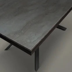Tavolo allungabile 160/220 cm moderno acciaio ossido metallo Velvet