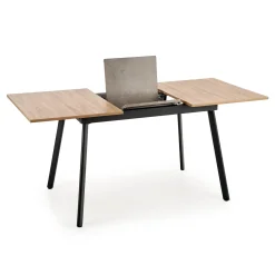 Tavolo allungabile 120/160 cm moderno rovere sonoma grigio nero Odran