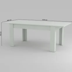 Tavolo allungabile 160-210cm bianco opaco Zenzero