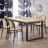 Tavolo allungabile 160/310cm da pranzo industrial rovere wotan nero Think