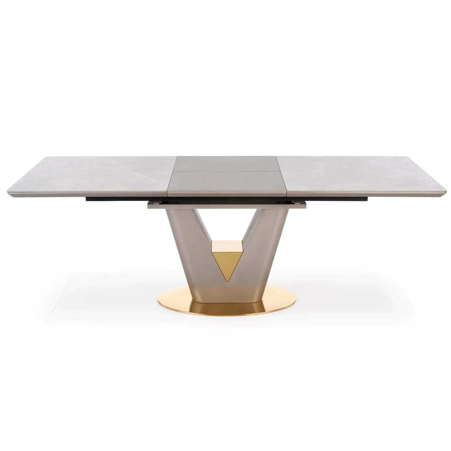 Tavolo allungabile 160/220cm da pranzo effetto marmo grigio Adige