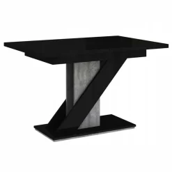 Tavolo allungabile 120/160cm moderno da pranzo nero effetto pietra Amilia