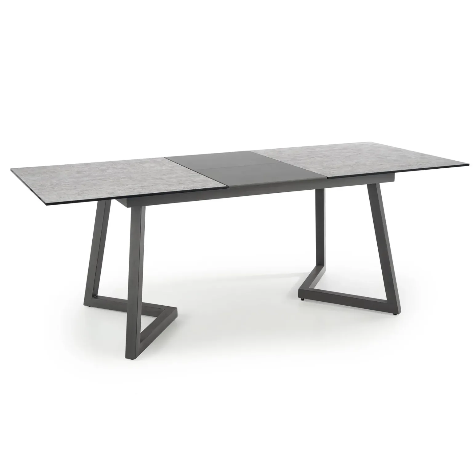 Tavolo allungabile 160/210cm moderno vetro acciaio grigio Jennifer