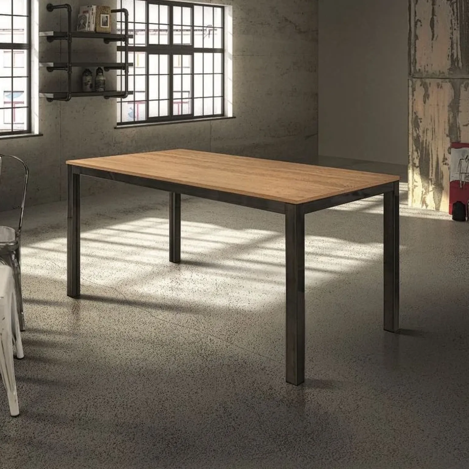 Tavolo allungabile 160/220cm moderno rovere nero Henry Gihome®