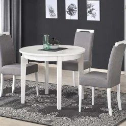 Tavolo allungabile 100/200cm rotondo moderno bianco Robin