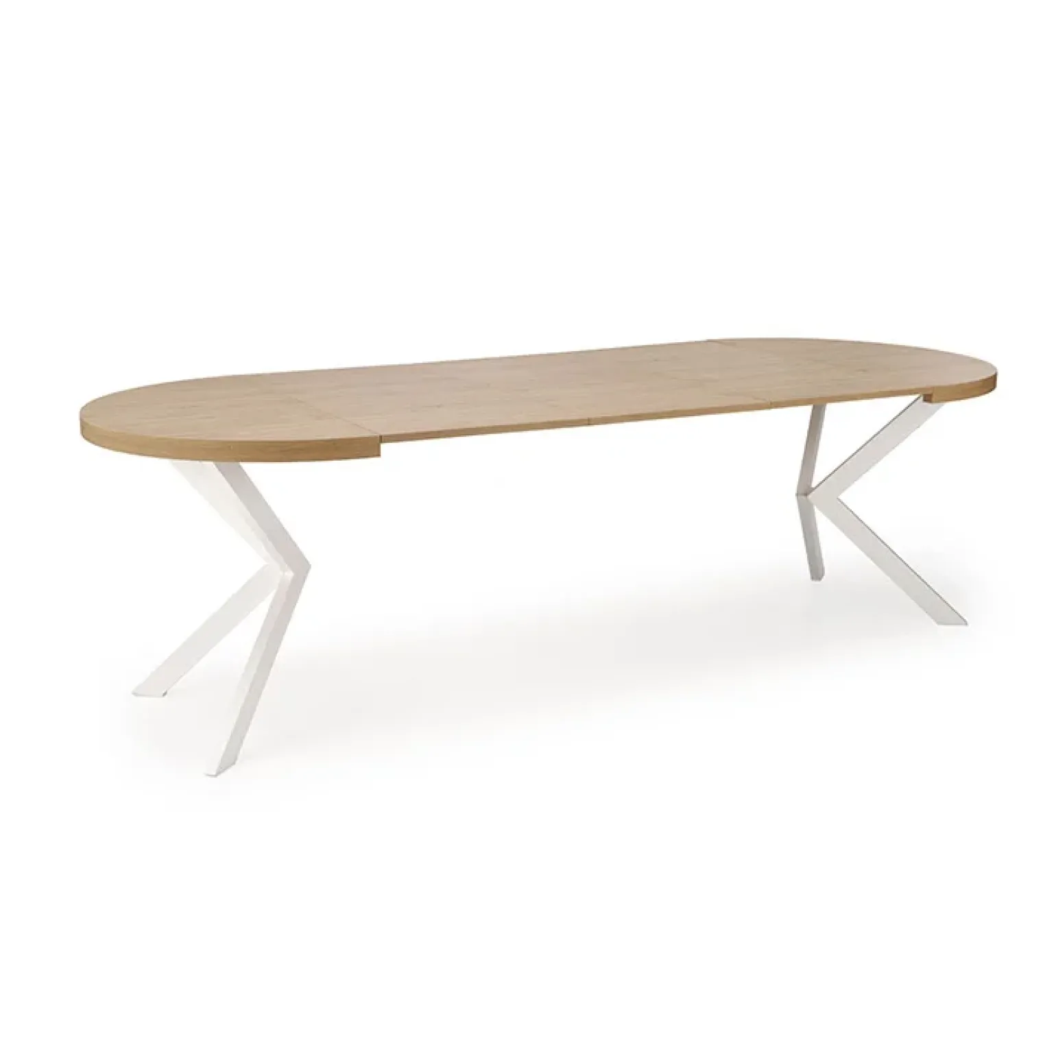 Tavolo allungabile 100/250cm rotondo rovere dorato bianco Sarajevo