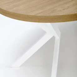 Tavolo allungabile 100/250cm rotondo rovere dorato bianco Sarajevo