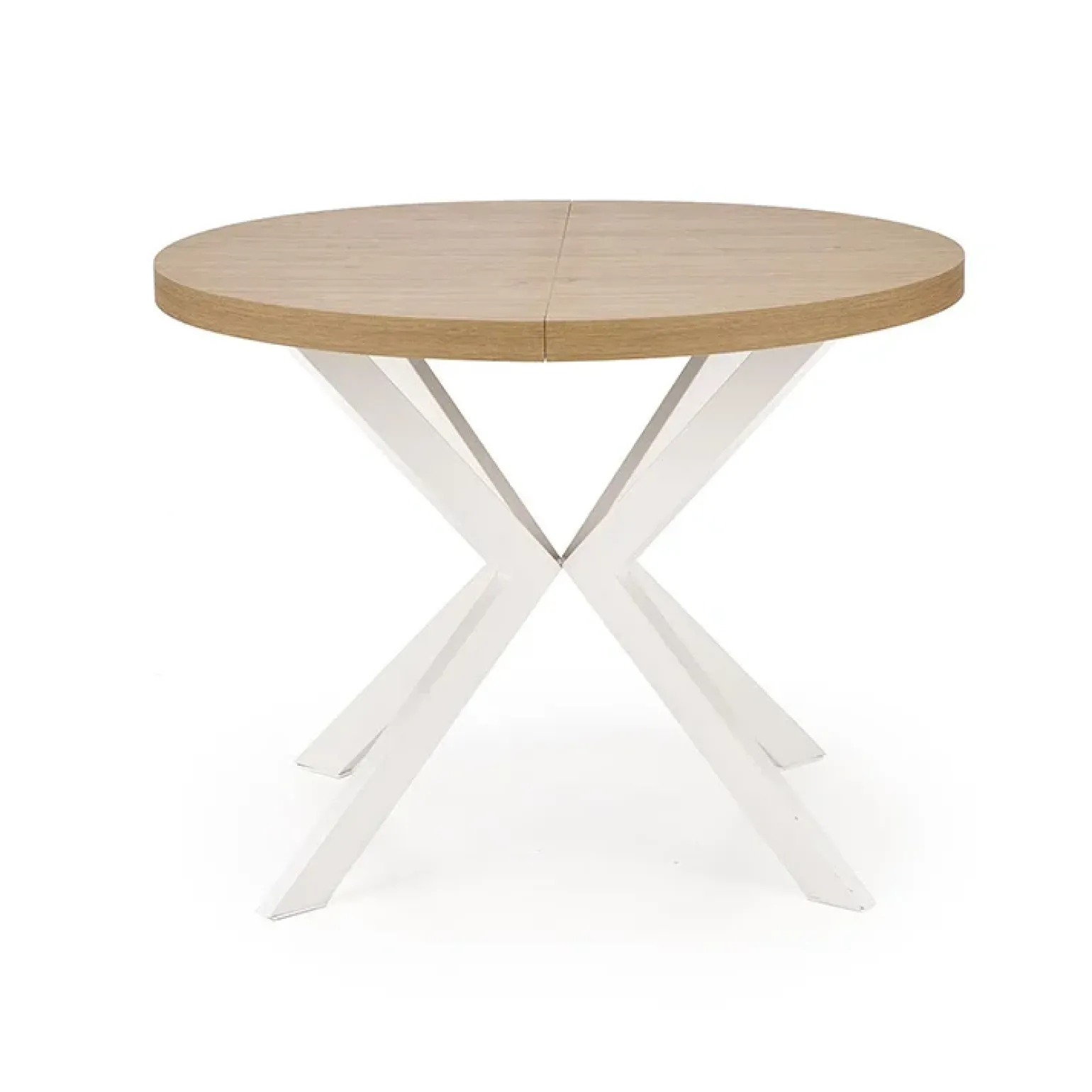 Tavolo allungabile 100/250cm rotondo rovere dorato bianco Sarajevo