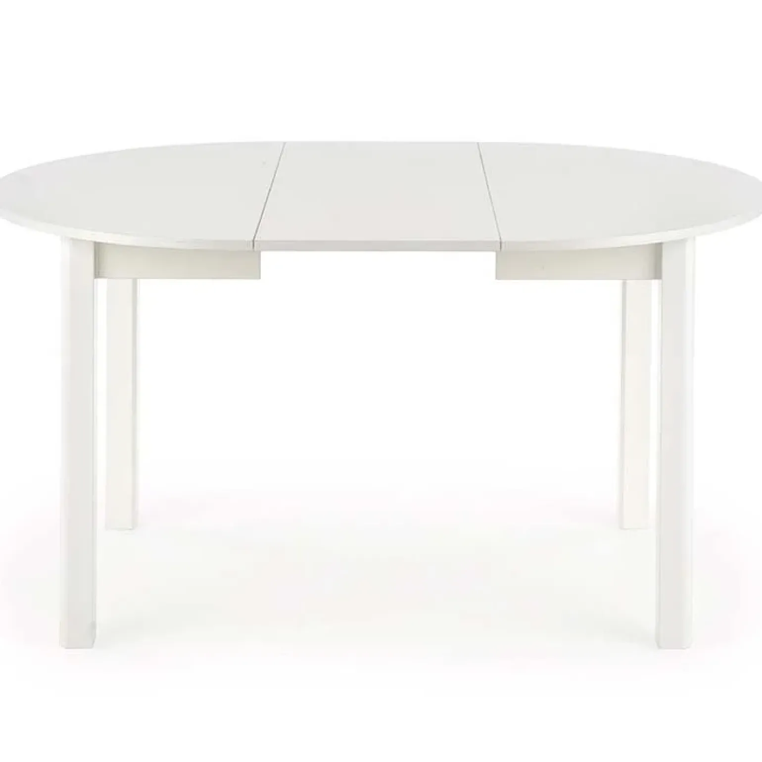 Tavolo allungabile 102/142cm rotondo da pranzo moderno bianco Lucci